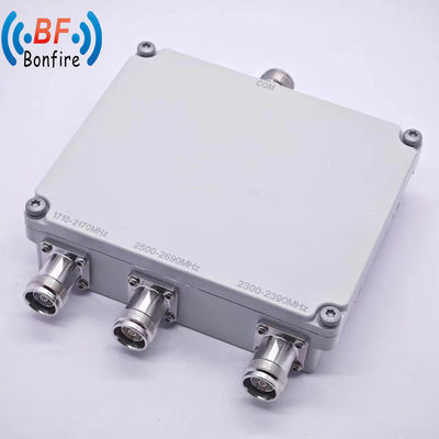 1710-2170MHz 2300-2690MHz RF 낮은 PIM 디플렉서 N 여성 커넥터 4 차원 조합기