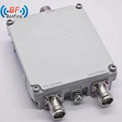2300-2400 2500-2700MHz 로우 핑 -150dbc RF 트립렉서 N/4.3-10 커넥터와 DIN-F 인터페이스