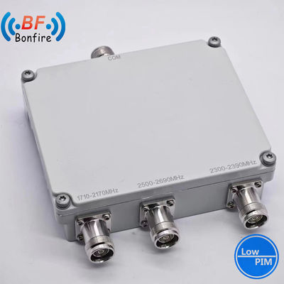 2300-2400 2500-2700MHz 낮은 Pim -150dbc 트리플렉서 RF 디플렉서 트윈 디플렉서 RF 듀얼 밴드 조합기 4.3-10-F 커넥터