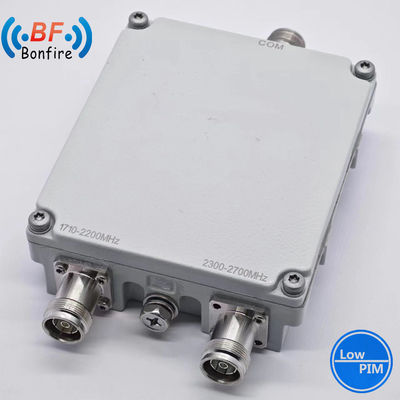 4.3-10f DIN-F IP67 낮은 Pim -150dbc 트리플렉서 RF 듀플렉서 애플리케이션을 위한 듀얼 밴드 조합기