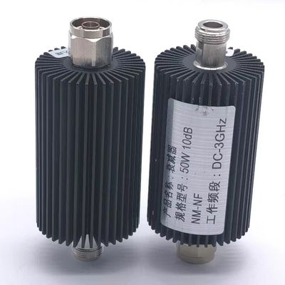 50W 코아시얼 어테뉴에이터 RF 어테뉴에이터 DC-3800MHz 프로젝트 제공 능력을위한 회색