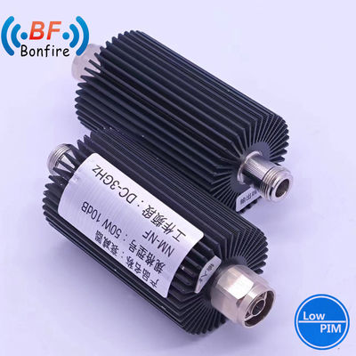 회색 100W DC-3800MHz 3-40dB 조정 가능한 약소 RF 동축 약소 통신 시스템