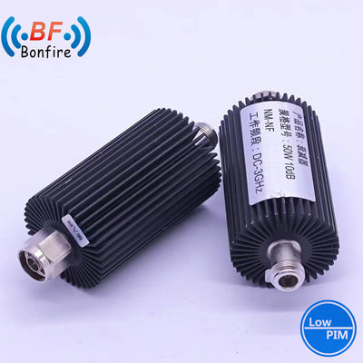 회색 100W DC-3800MHz 3-40dB 조정 가능한 약소 RF 동축 약소 통신 시스템