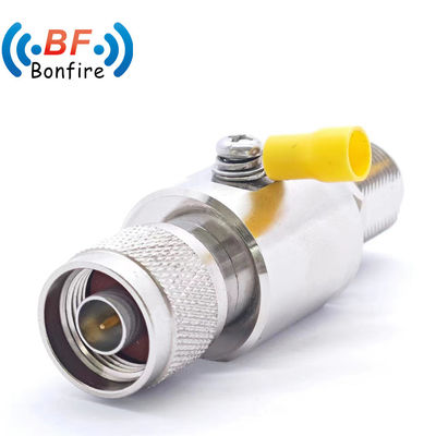보증 DC-6000MHz UHF N-M에서 N-F 인터페이스를 가진 코아시얼 번개 RF 차단기