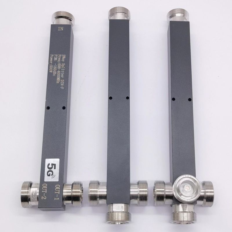 GFQ-0738-X3301 698-3800MHz DIN F 2/3/4 Way 저 PIM 반응 전력 분할기