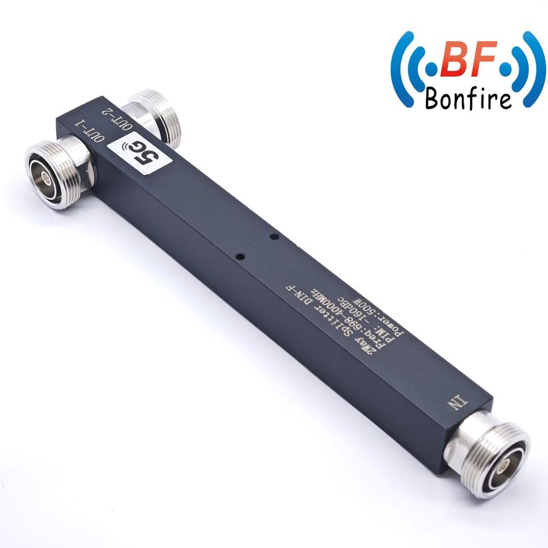 350-3800MHz DIN-F -160dbc IP65 0.510kg의 총 무게의 2 차원 반응 전력 분할기