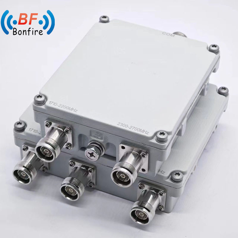 4.3-10f DIN-F N-F 직선 RF 트리플렉서 디플렉서 조합기 실내/외부 IP65 통신 부품