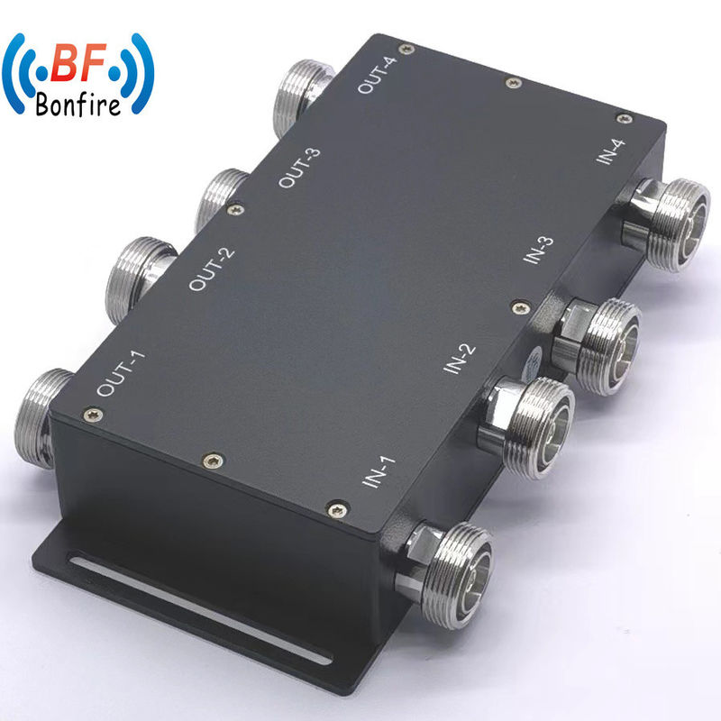 회색 698-4000MHz 4X4 4in 4out 300W 155pim RF 하이브리드 커플러 하이브리드 커밍너