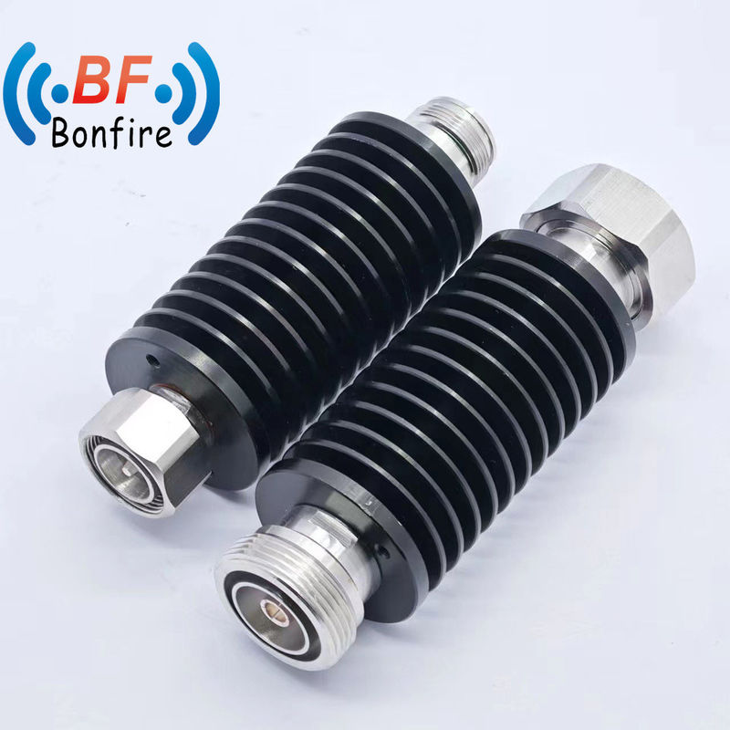 회색 DC-3800MHz RF 코아시얼 Attenuator 40dB N 타입 남성에서 여성 10W 낮은 PIM Attenuator