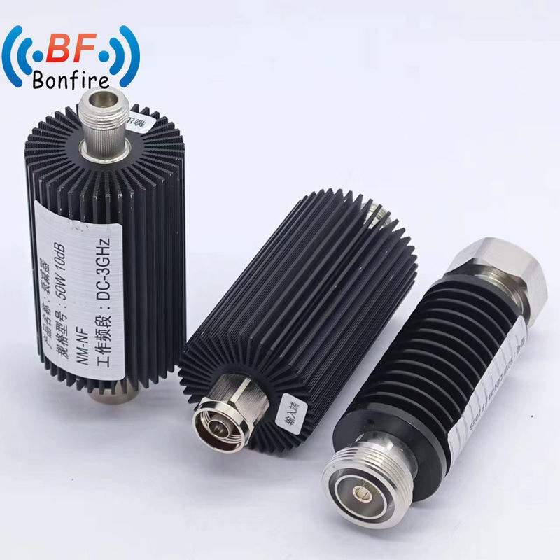 50W DC-3800MHz 3/6/10/15/20/40dB RF 신호 N-M/N-F 인터페이스를 위한 변수 약화기