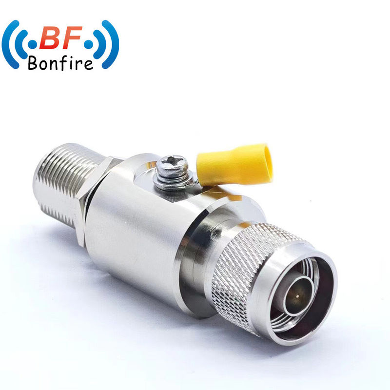 보증 DC-6000MHz UHF N-M에서 N-F 인터페이스를 가진 코아시얼 번개 RF 차단기